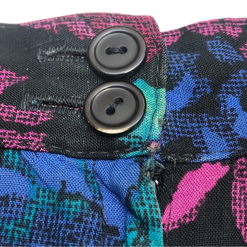 Vintage 80s 90s Floral Pleated Skirt - Picture 9 of 13